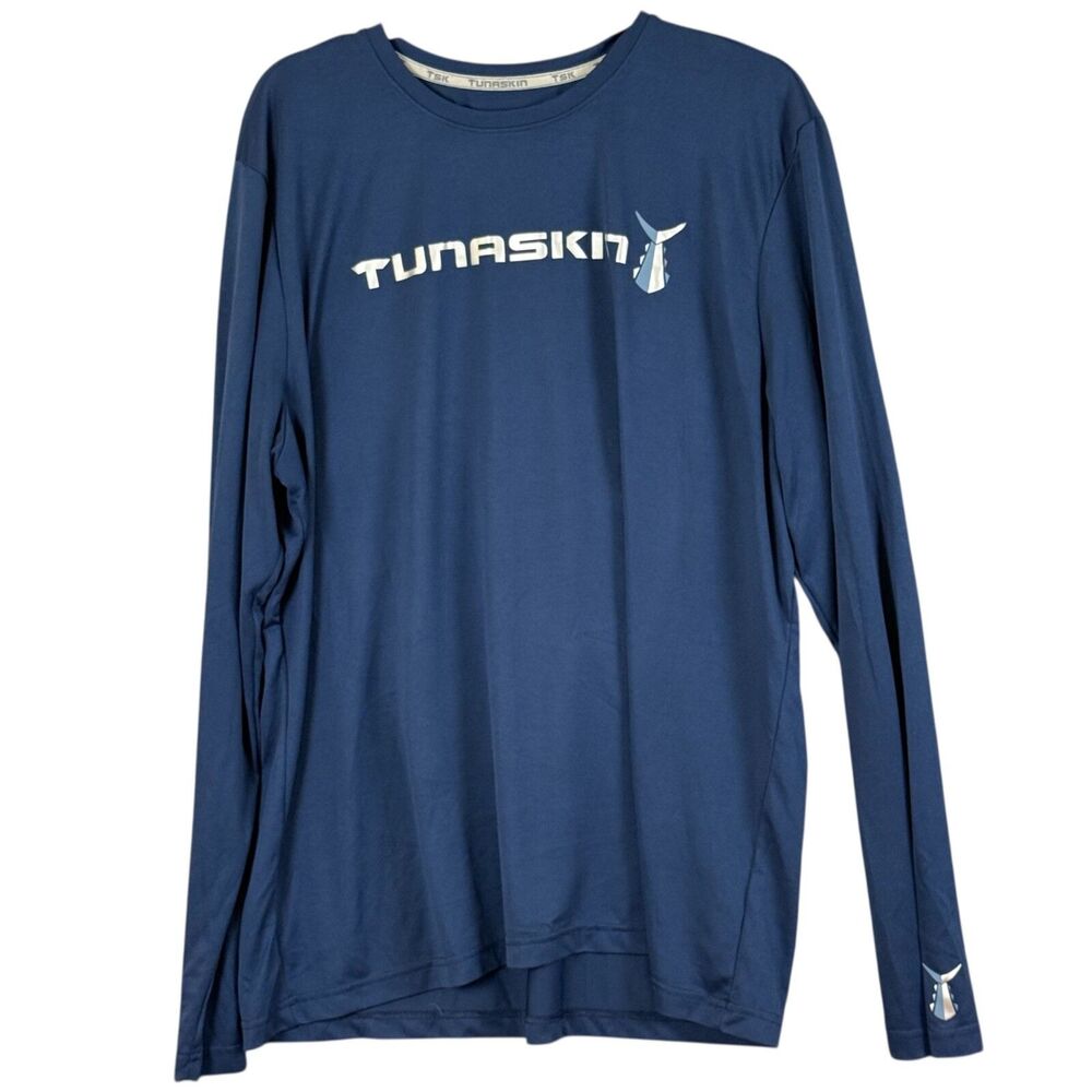 Tunaskin Long Sleeve Shirt Mens 2XL Echo Performance Navy
